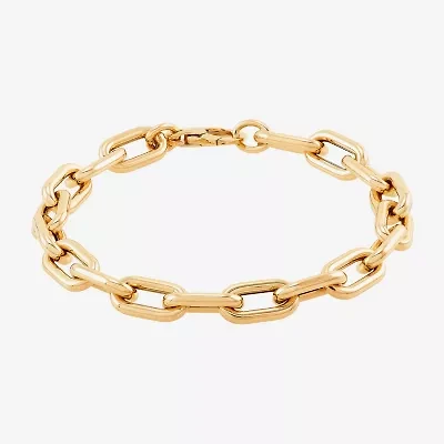 Limited Quantities! Womens 14K Gold 7.25 Inch Hollow Link Chain Bracelet