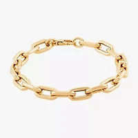 Limited Quantities! Womens 14K Gold 7.25 Inch Hollow Link Chain Bracelet