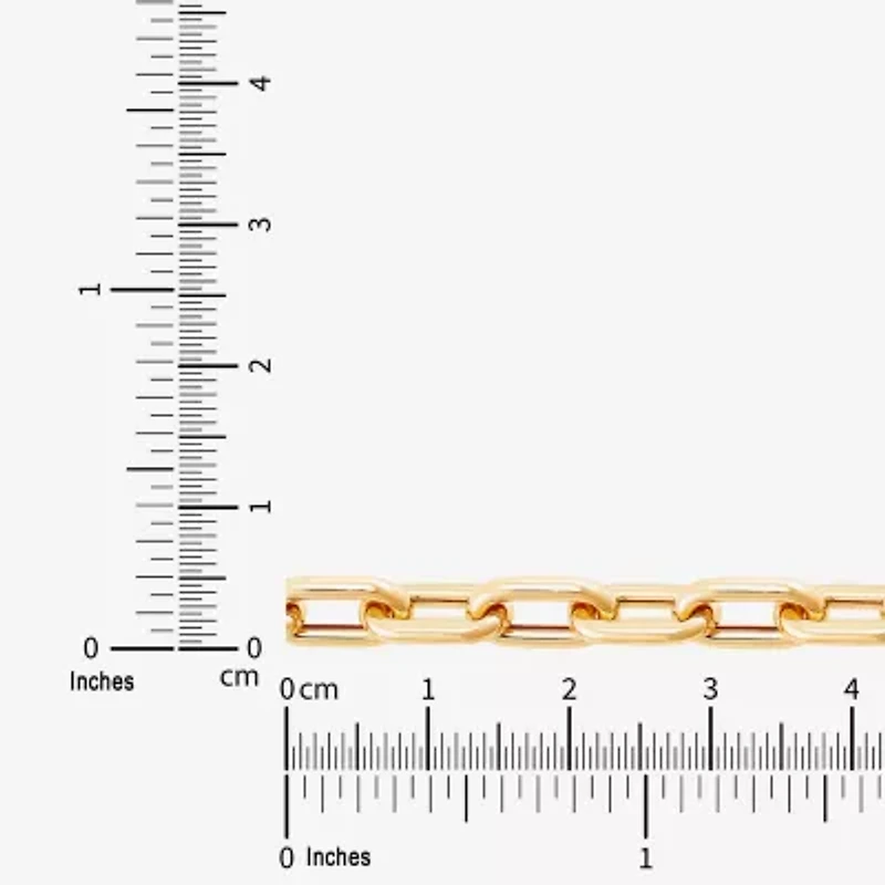 Limited Quantities! Womens 14K Gold 7.25 Inch Hollow Link Chain Bracelet