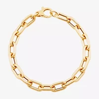 Limited Quantities! Womens 14K Gold 7.25 Inch Hollow Link Chain Bracelet
