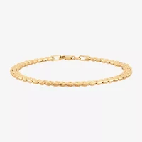 Limited Quantities! Womens 14K Gold 7.5 Inch Hollow Stampato Chain Bracelet