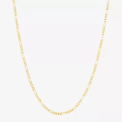 Limited Quantities! Womens 10K Gold 20 Inch Figaro Chain Necklace