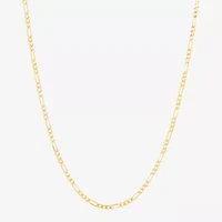 Limited Quantities! Womens 10K Gold 20 Inch Figaro Chain Necklace