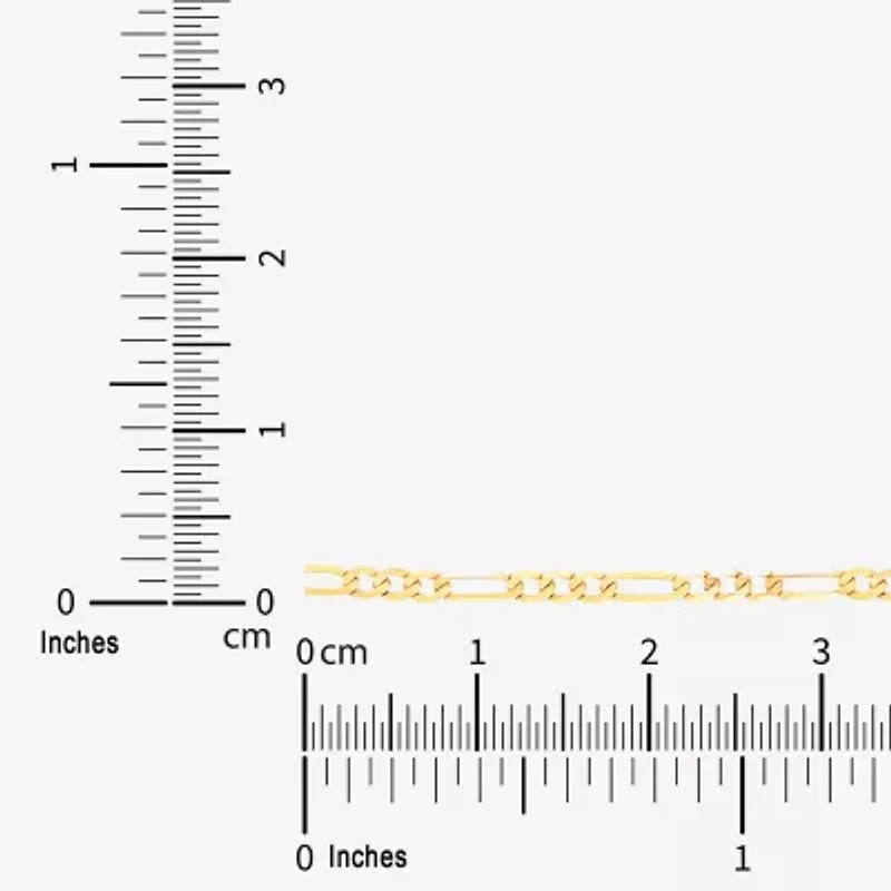 Limited Quantities! Womens 10K Gold 20 Inch Figaro Chain Necklace