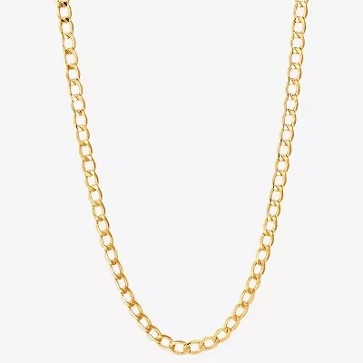Limited Quantities! Womens 10K Gold 24 Inch Curb Chain Necklace