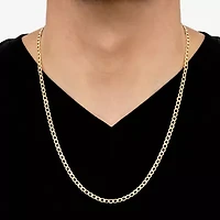 Limited Quantities! Womens 10K Gold 24 Inch Curb Chain Necklace