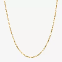 Limited Quantities! Womens 10K Gold 18 Inch Link Chain Necklace