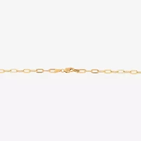 Limited Quantities! Womens 14K Gold 16 Inch Paperclip Chain Necklace