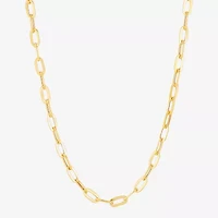 Limited Quantities! Womens 14K Gold 16 Inch Paperclip Chain Necklace