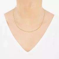 Limited Quantities! Womens 14K Gold 16 Inch Paperclip Chain Necklace