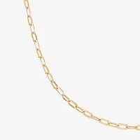 Limited Quantities! Womens 14K Gold 16 Inch Paperclip Chain Necklace