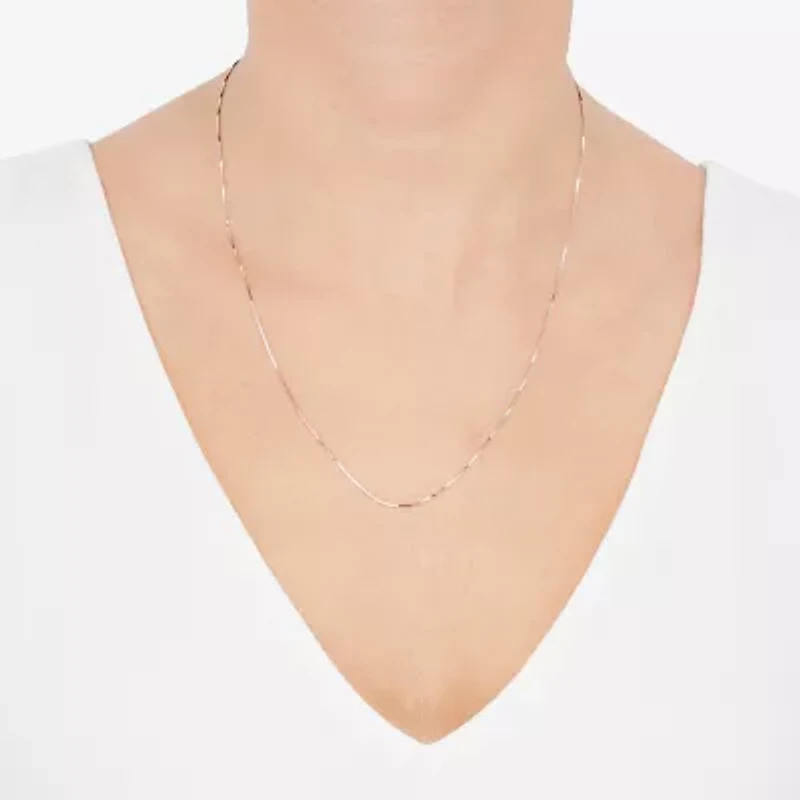 Limited Quantities! Womens 14K Gold 20 Inch Box Chain Necklace