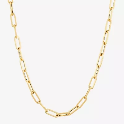 Limited Quantities! Womens 14K Gold Inch Paperclip Chain Necklace