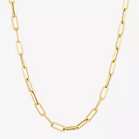 Limited Quantities! Womens 14K Gold Inch Paperclip Chain Necklace