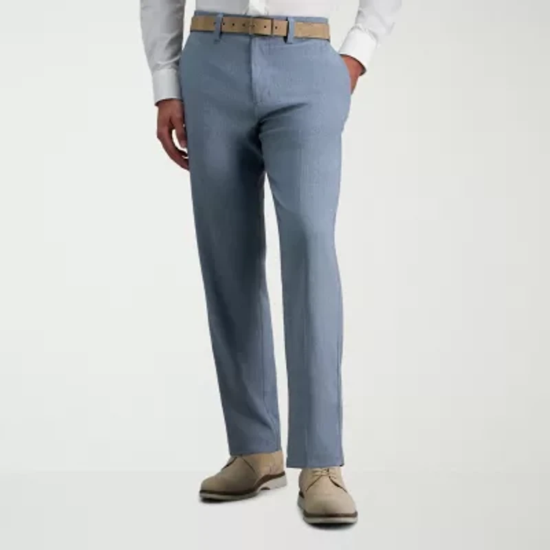 Haggar Cool Right Performance Flex Mens Straight Fit Flat Front Pant