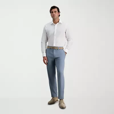 Haggar Cool Right Performance Flex Mens Straight Fit Flat Front Pant