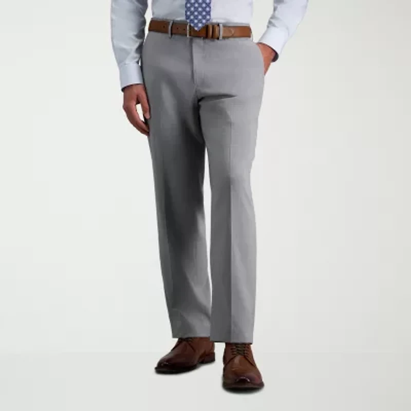 Haggar Premium Comfort Mens Straight Fit Dress Flat Front Pant