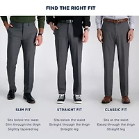 Haggar Premium Comfort Mens Straight Fit Dress Flat Front Pant
