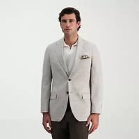 Haggar JMH Tailored Prince Of Wales Mens Plaid Modern Fit Sport Coat