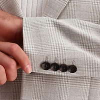 Haggar JMH Tailored Prince Of Wales Mens Plaid Modern Fit Sport Coat