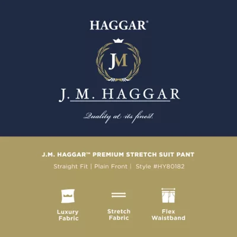 Haggar JMH Tailored Premium Stretch Mens Fabric Modern Fit Flat Front Suit Pant