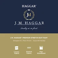 Haggar JMH Tailored Premium Stretch Mens Fabric Modern Fit Flat Front Suit Pant