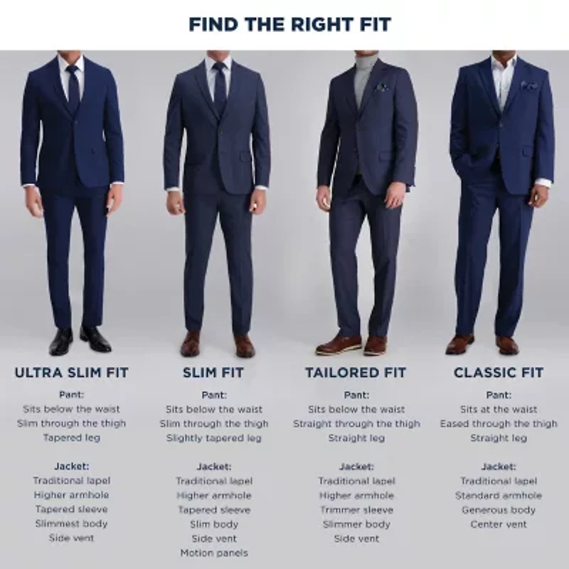 Haggar JMH Tailored Premium Stretch Mens Fabric Modern Fit Flat Front Suit Pant