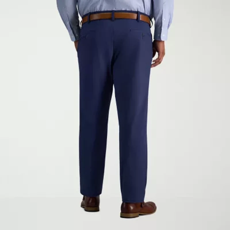 Haggar Travel Performance Mens Straight Fit Big and Tall Flat Front Pant