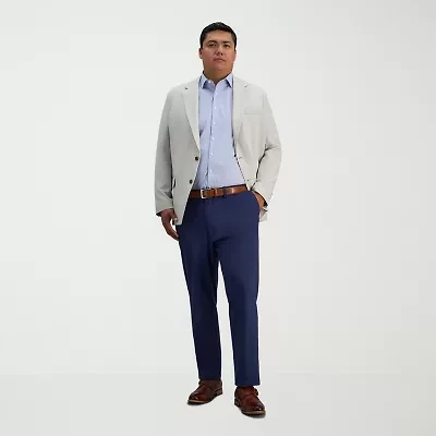 Haggar Travel Performance Mens Straight Fit Big and Tall Flat Front Pant