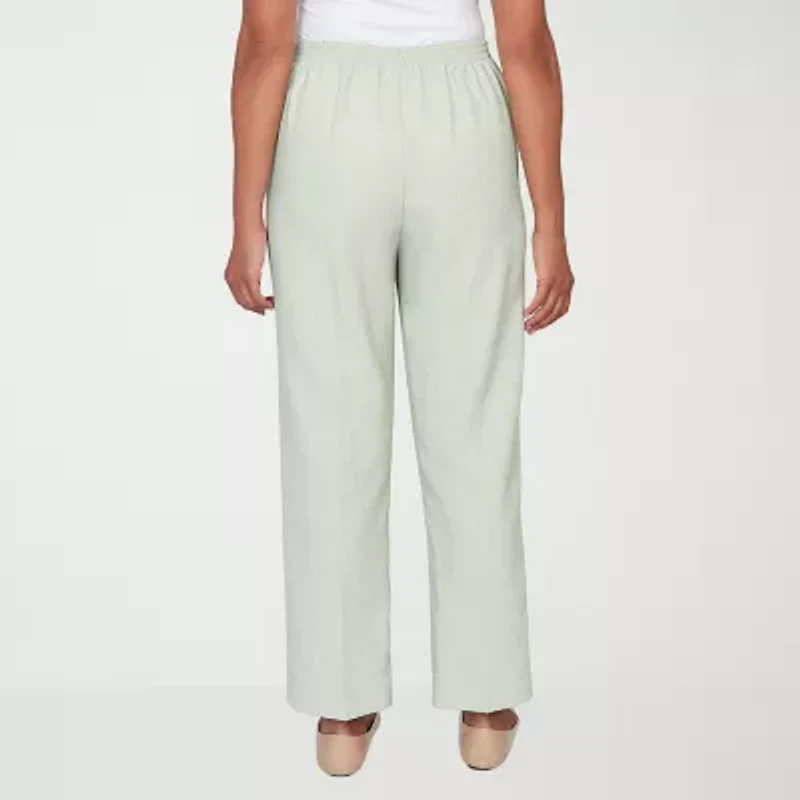 Alfred Dunner St Augustine Womens Straight Mid Rise Pull-On Pant