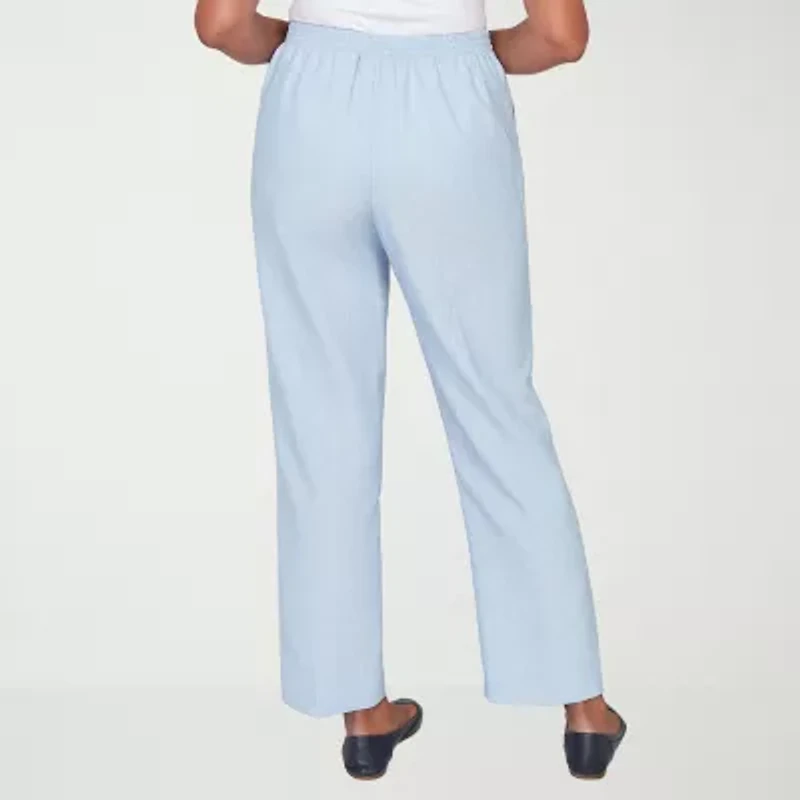 Alfred Dunner St Augustine Womens Straight Mid Rise Pull-On Pant