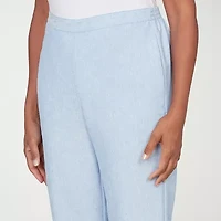 Alfred Dunner St Augustine Womens Straight Mid Rise Pull-On Pant