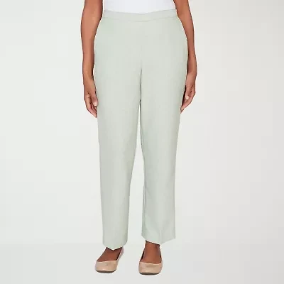 Alfred Dunner St Augustine Womens Straight Mid Rise Pull-On Pant