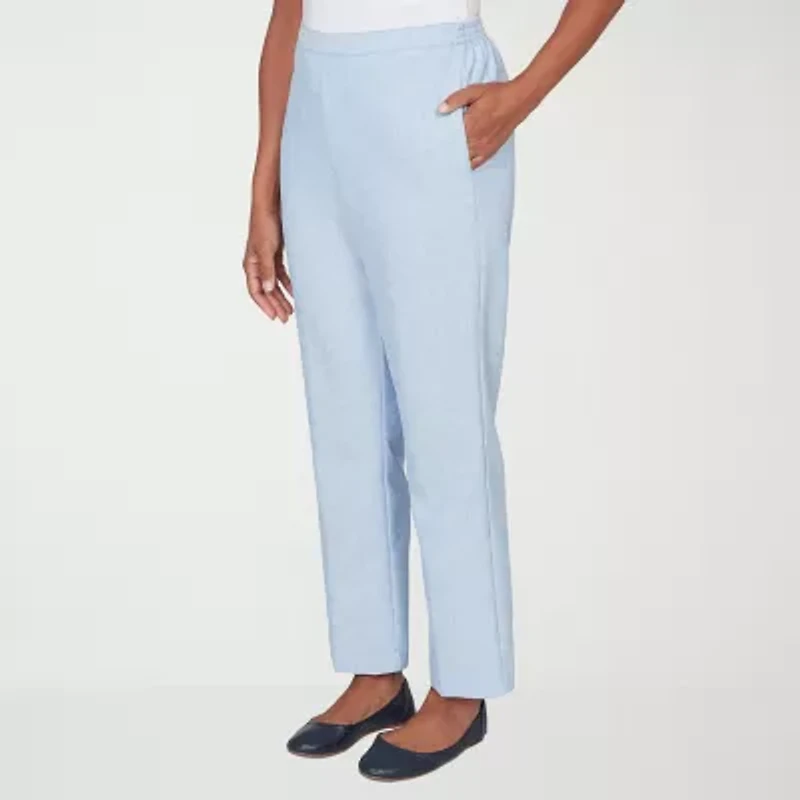 Alfred Dunner St Augustine Womens Straight Mid Rise Pull-On Pant