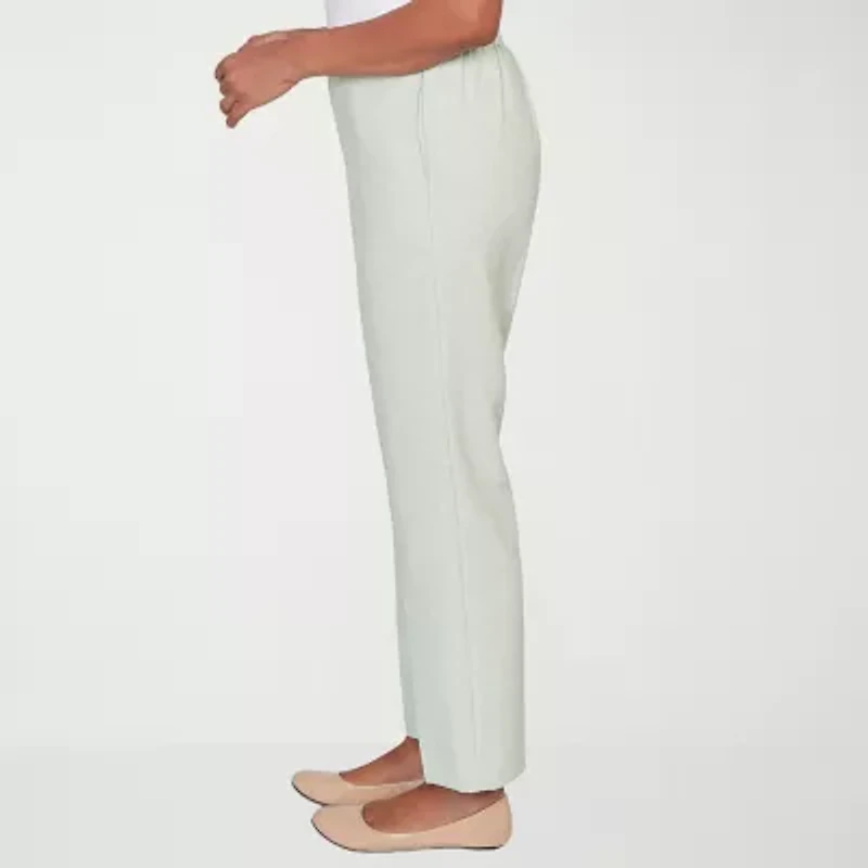 Alfred Dunner St Augustine Womens Straight Mid Rise Pull-On Pant
