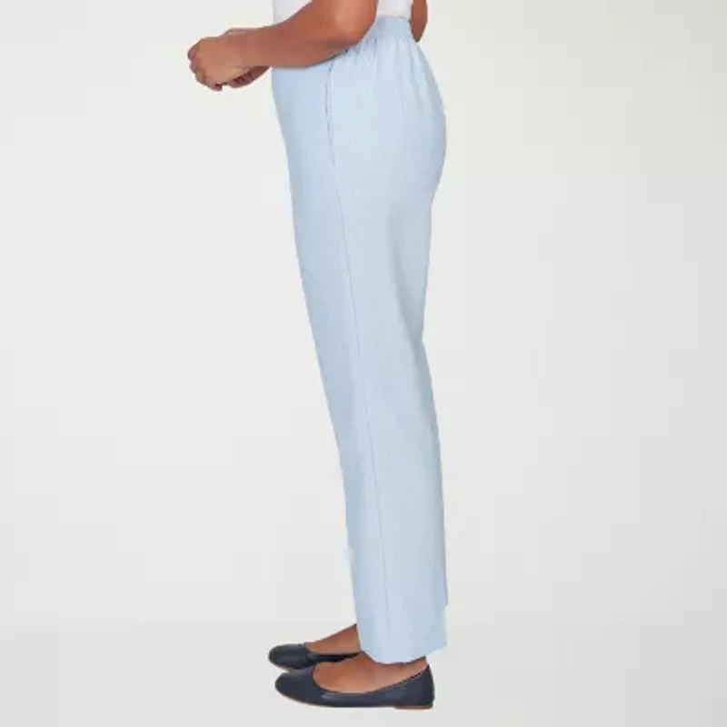 Alfred Dunner St Augustine Womens Straight Mid Rise Pull-On Pant
