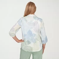 Alfred Dunner St Augustine Womens 3/4 Sleeve Blouse