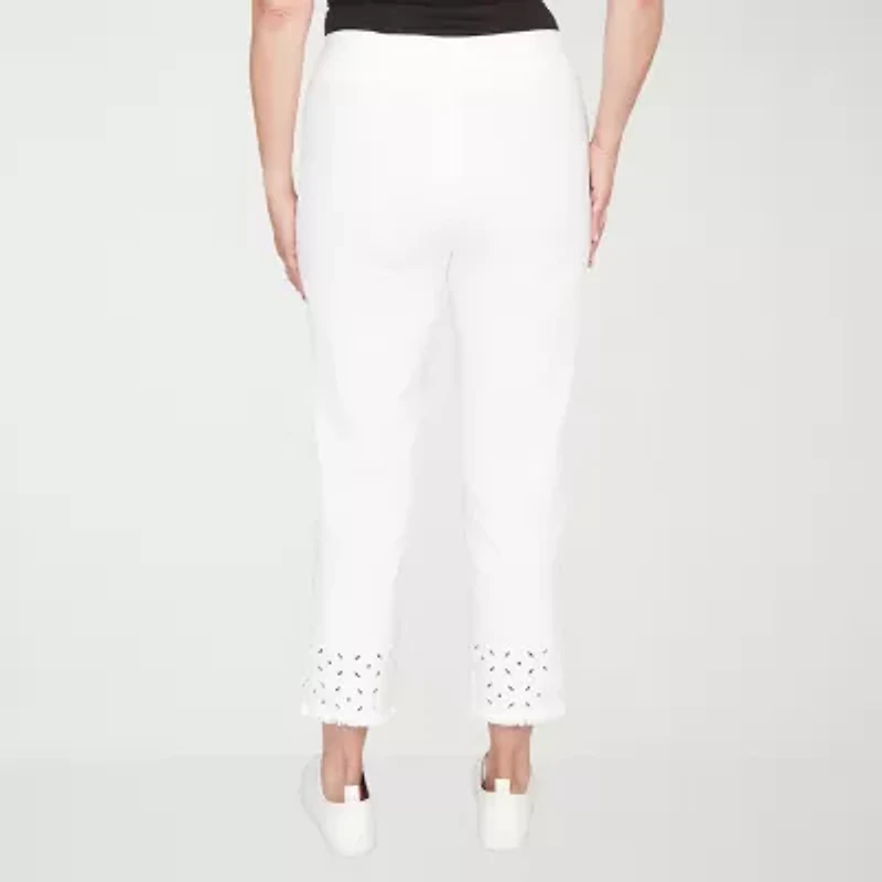 Alfred Dunner Mykonos Womens Straight Mid Rise Pull-On Pant