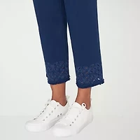 Alfred Dunner Mykonos Womens Straight Mid Rise Pull-On Pant