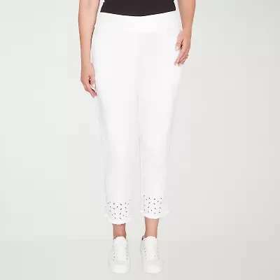 Alfred Dunner Mykonos Womens Straight Mid Rise Pull-On Pant