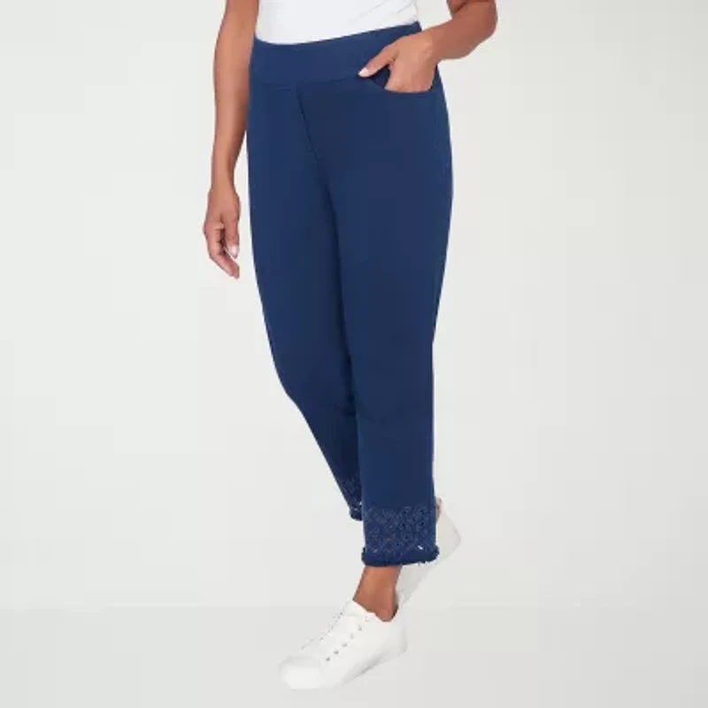 Alfred Dunner Mykonos Womens Straight Mid Rise Pull-On Pant