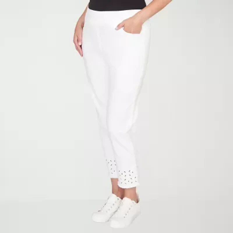 Alfred Dunner Mykonos Womens Straight Mid Rise Pull-On Pant