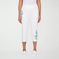 Alfred Dunner Mykonos Womens Straight Mid Rise Capri Pant