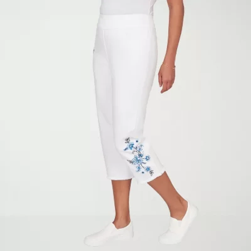 Alfred Dunner Mykonos Womens Straight Mid Rise Capri Pant