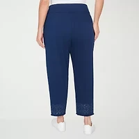 Alfred Dunner Mykonos Womens Plus Straight Mid Rise Pull-On Pant