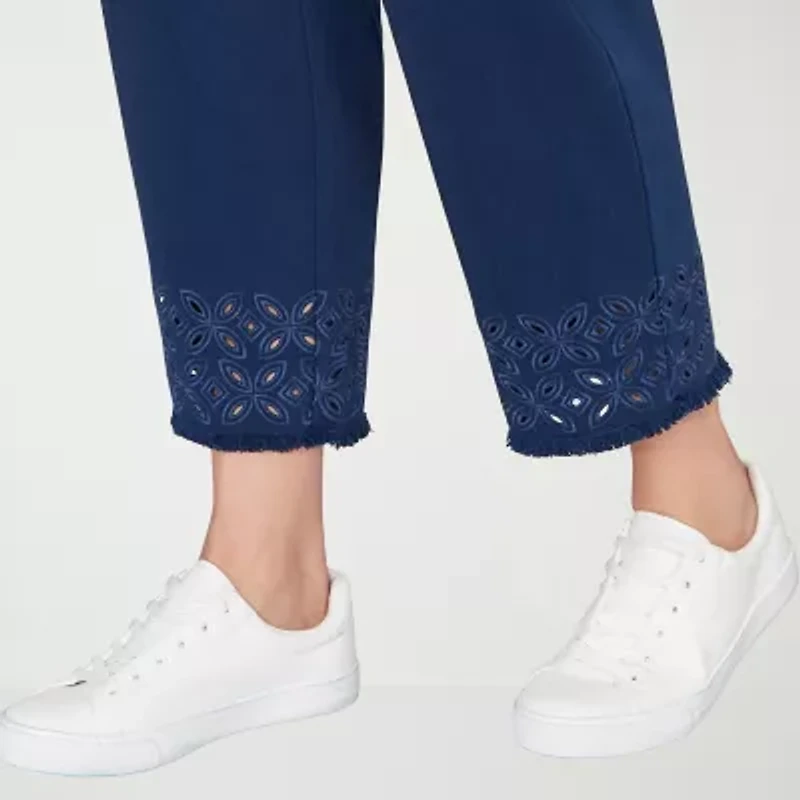 Alfred Dunner Mykonos Womens Plus Straight Mid Rise Pull-On Pant