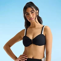 Mynah Womens Adjustable Straps Bandeau Bikini Swimsuit Top