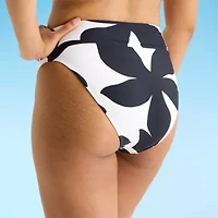 Mynah Womens Lined Floral High Waist Bikini Swimsuit Bottom