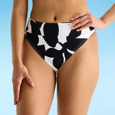 Mynah Womens Lined Floral High Waist Bikini Swimsuit Bottom