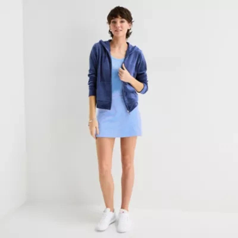 Juicy By Couture Womens Juniors Hooded Lightweight Track Jacket